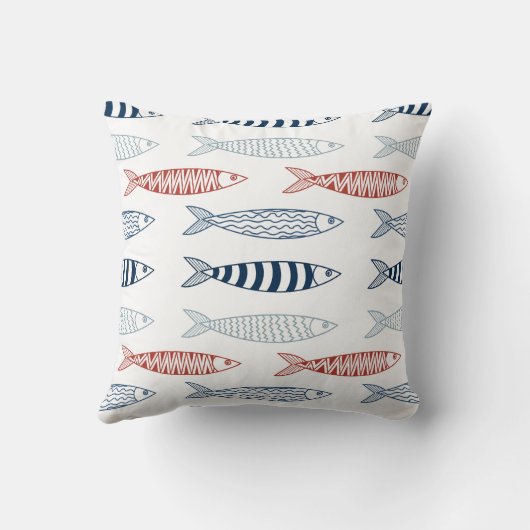 魚地中海のの飾り クッション (裏面)