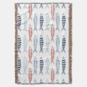 魚地中海のの飾り スローブランケット (正面縦)