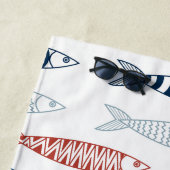 魚地中海のの飾り ビーチタオル (インサイチュ)