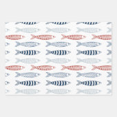 魚地中海のの飾り ラッピングペーパーシート (正面)