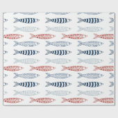 魚地中海のの飾り ラッピングペーパー (フラット)