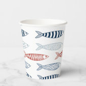 魚地中海のの飾り 紙コップ (裏面)