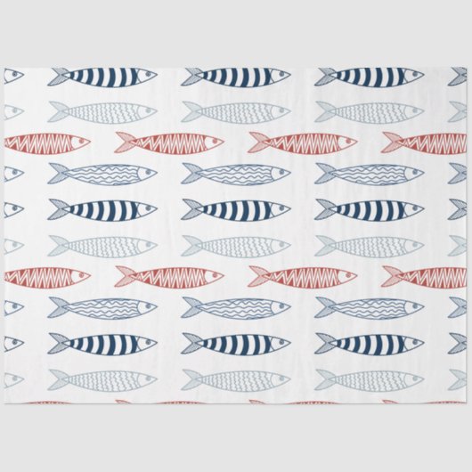 魚地中海のの飾り 薄葉紙 (正面)