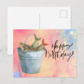 魚好きな人の誕生日 魚と水彩 ポストカード (正面/裏面)