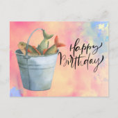 魚好きの誕生日をお祝い フィッシュ ウォーターカラー ポストカード (正面)