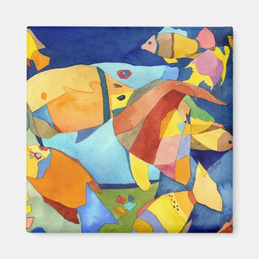 魚威厳がある磁石 マグネット (正面)