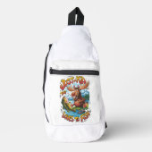 魚威厳のあると一緒に歩く： スリングバッグ (正面)