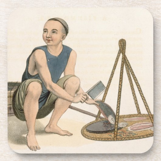 魚屋は、「中国のコスチュームからの39をめっきします コースター (正面)