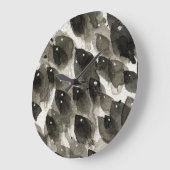 魚嵐 ラージ壁時計 (傾斜)