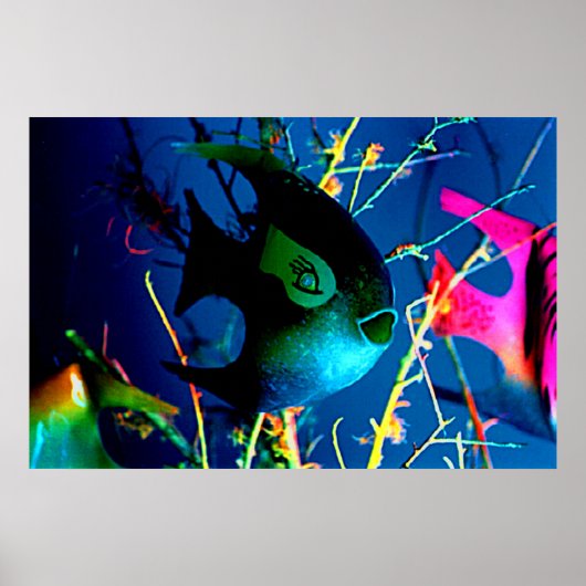 魚巨大な72"をx 52" jGibneyのGicléeの芸術びん詰めにして下さい ポスター (正面)