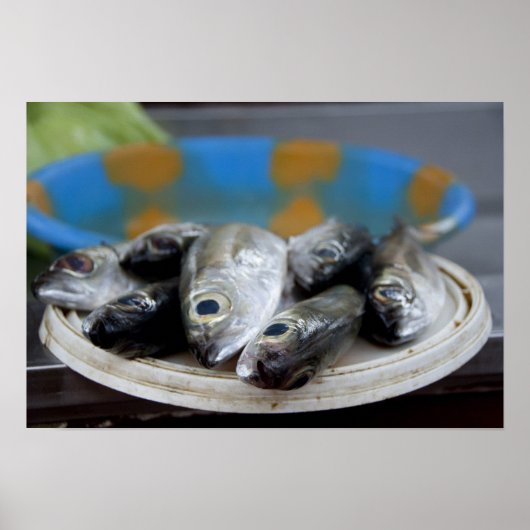 魚市場の新鮮な魚メルカド・デ・パイクス)、 ポスター (正面)