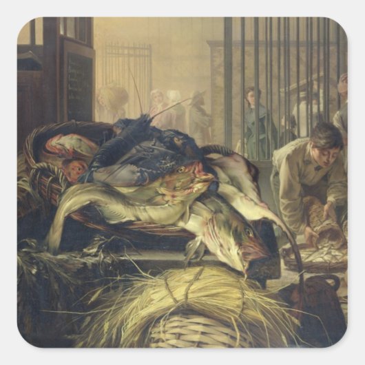 魚市場 スクエアシール (正面)