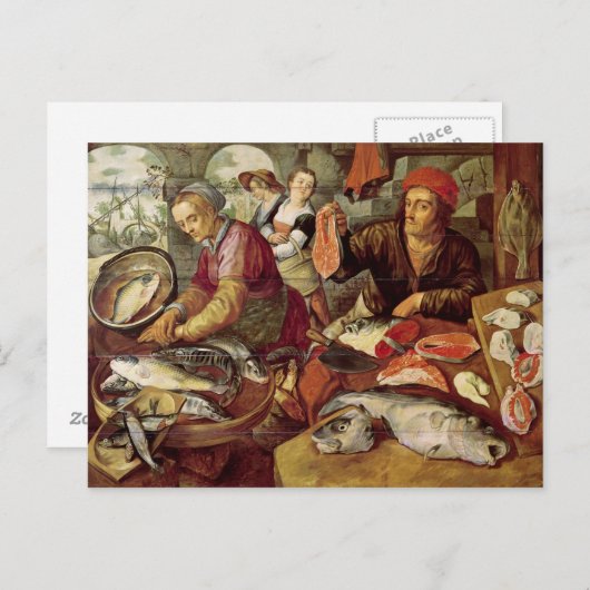 魚市場 ポストカード (正面/裏面)