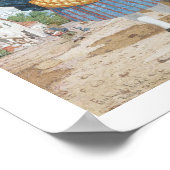 魚市場by the Sea, c.1860 (キャンバス上油) ポスター (角)