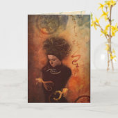 魚座あいさつ カード (黄色い花)