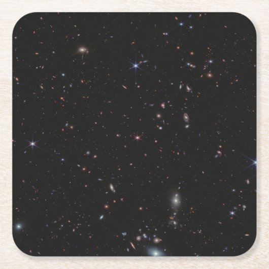 魚座とアンドロメダ星座の間を見る スクエアペーパーコースター (正面)