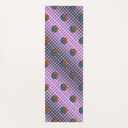 魚座とウッドロースター ヨガマット (正面)