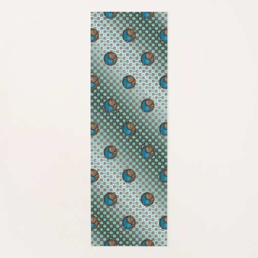 魚座と地球うさぎ ヨガマット (正面)