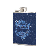 魚座と〔占星術の〕十二宮図の星印 フラスク (左)