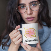 魚座のカスタマイズ可能な水彩星座デザイン コーヒー コーヒーマグカップ