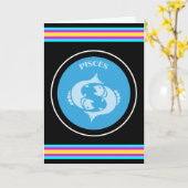 魚座のグリーティングカード カード (黄色い花)