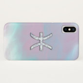 魚座のシンボル マザーオブパールスタイル Case-Mate iPhoneケース (裏面(横))