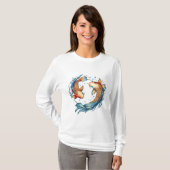 魚座のシンボル：宇宙魚 Tシャツ (正面フル)