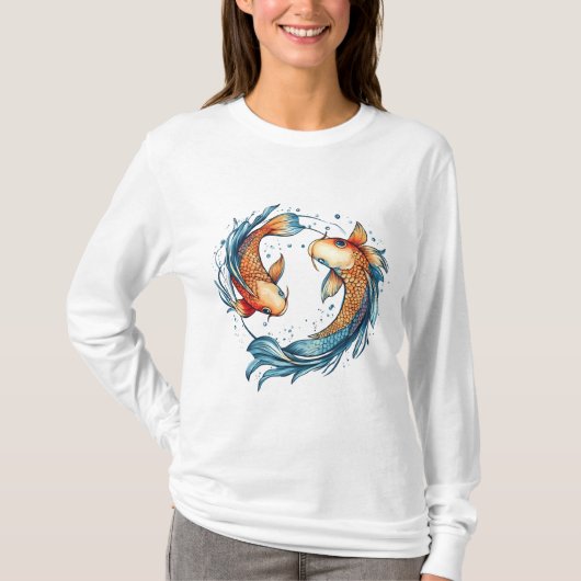 魚座のシンボル：宇宙魚 Tシャツ (正面)