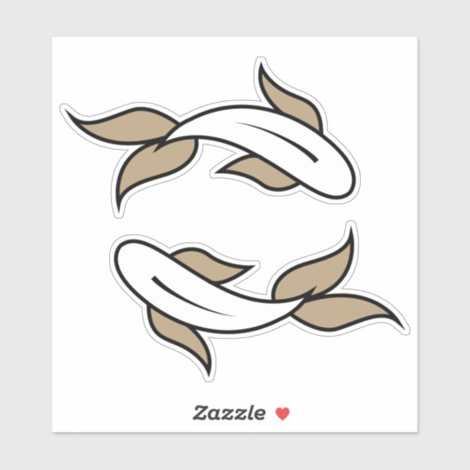 魚座のツイン魚の水記号占星術の記号 シール (シート)