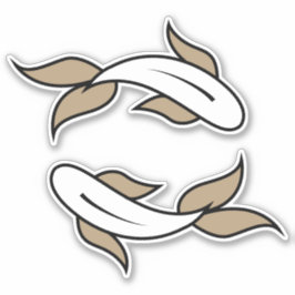 魚座のツイン魚の水記号占星術の記号 シール