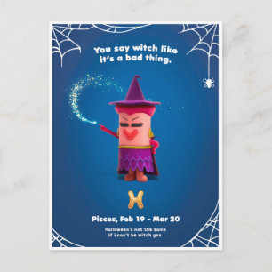 魚座のハロウィーン葉書 ポストカード