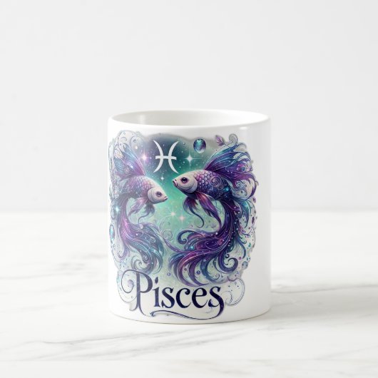 魚座のマグカップ コーヒーマグカップ (中央)