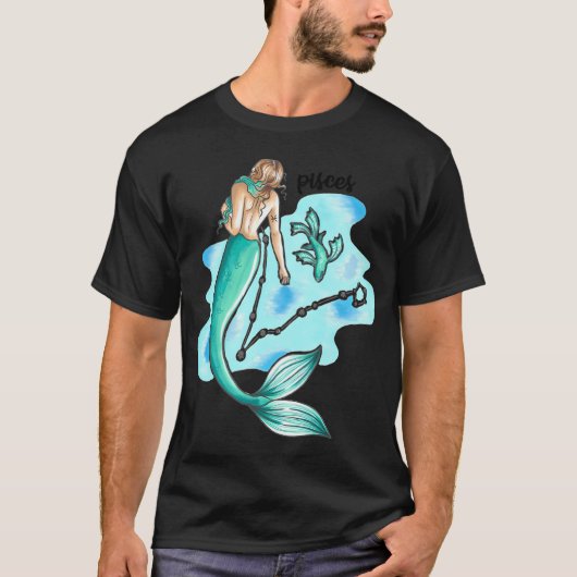 魚座のマーメイド Tシャツ (正面)