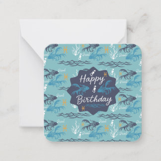 魚座の人への誕生日カード ノートカード