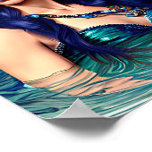 魚座の人魚姫 オリジナル ファンタジーアート ポスター (角)