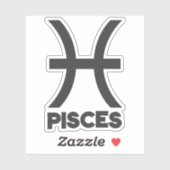 魚座の勇敢な星座 占い オーダーメイド テキスト シール (シート)