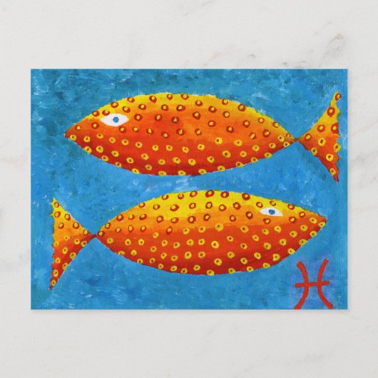 魚座の占い 星座 十二宮 ポストカード (正面)