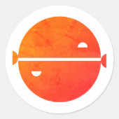 魚座の占星術サイン ラウンドシール (正面)