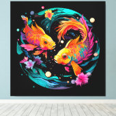 魚座の占星術記号 キャンバスプリント (インサイチュ (ウッドフロア))