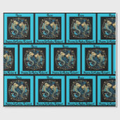 魚座の名前の追加誕生日〔占星術の〕十二宮図ギフト ラッピングペーパー (フラット)