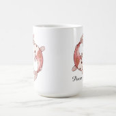 魚座の天体星座マグカップ - 二匹の魚のアート コーヒーマグカップ (中央)