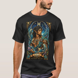 魚座の天体男性風デザイン Tシャツ