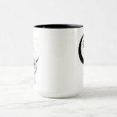 魚座の女性 15oz ブラックリム マグ (中央)