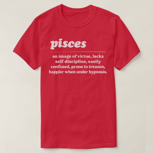 魚座の干支ユーモラスな贈り物デザイン1 Tシャツ (デザイン正面)