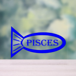 魚座の星のサインの魚 アクリルサイン