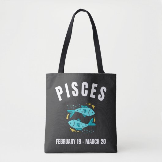 魚座の星のサイン トートバッグ (正面)