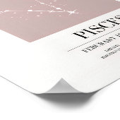 魚座の星占い図のポスター ポスター (角)