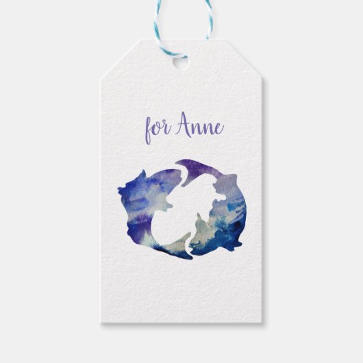 魚座の星占い徴候 ギフトタグ (正面)