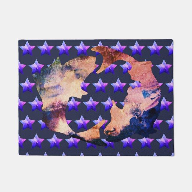 魚座の星占い徴候 ドアマット (正面)