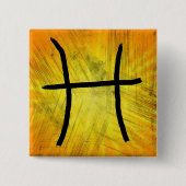 魚座の星占い徴候 缶バッジ (正面)